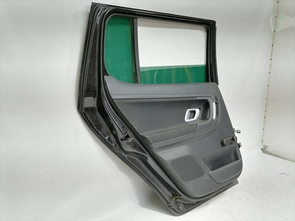 Skoda Fabia 2 5J original Tür hinten links 9910 schwarz manueller Fensterheber Bj.2008
